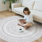 cotiled 6x6 Round Area Rugs Living Room Rug: Washable Boho Rugs - Image 5