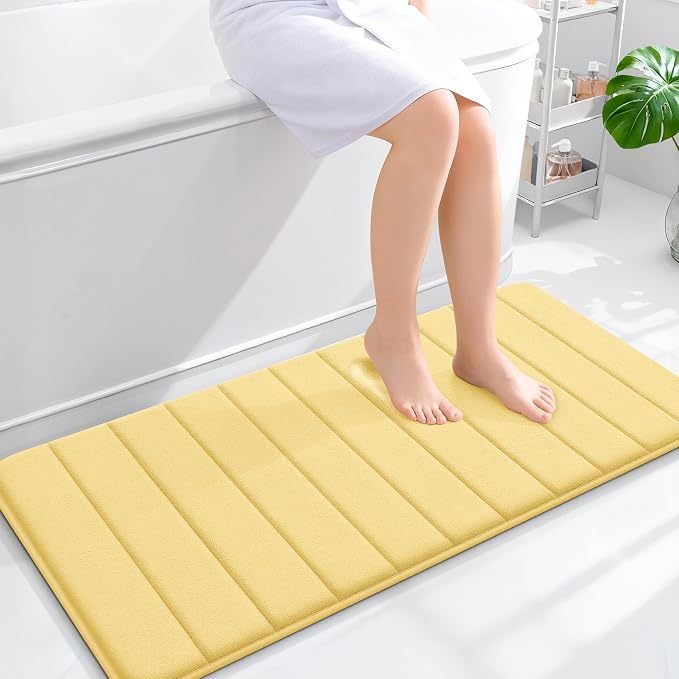 OLANLY Memory Foam Long Bathroom Rugs Runner 44x20, Super Soft Absorbent Bath by OLANLY
