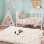 Mugorn 3x5 Rugs for Bedroom, Large Fluffy Cream White Area Rugs for Living Room - Image 2