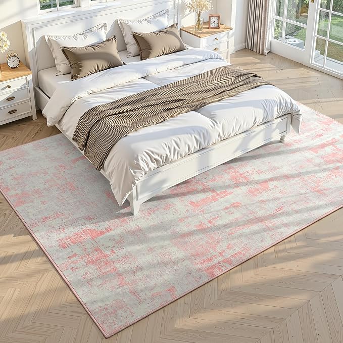 Toneed Abstract Area Rug Modern Washable Rug Soft Non Slip Rug Low Pile - Image 2