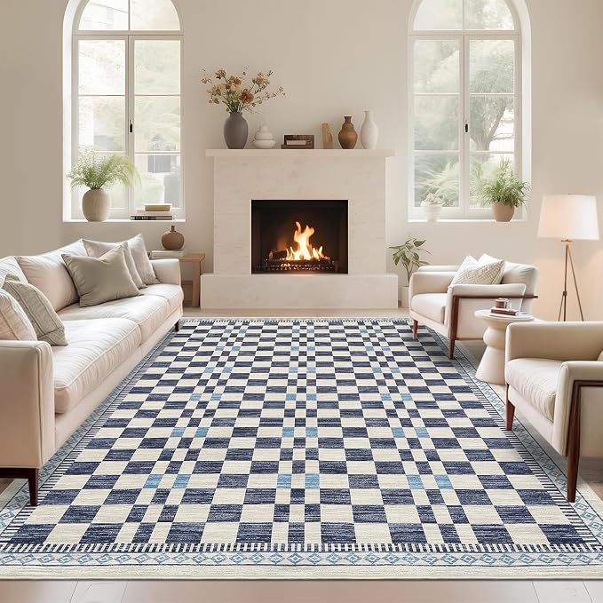 GarveeHome Area Rug 9x12 for Dorm Home Machine Washable Non-Slip Low Pile Rugs - Image 9
