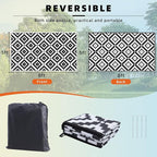 Favoyard Outdoor Rug 5x8 ft Waterproof Reversible Patio Plastic Straw Rugs - Image 2