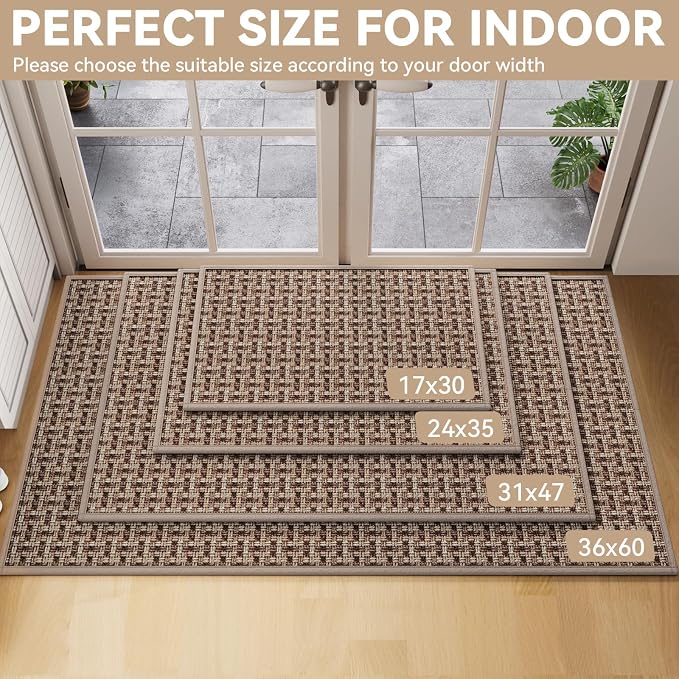 YDKGL Door Mat 31x47, Dirt Resistant and Absorbent, Non-Slip Rubber Backing - Image 2