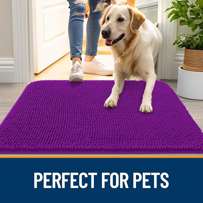 OLANLY Dog Door Mat for Muddy Paws 30x17, Absorbs Moisture and Dirt, Absorbent - Image 6