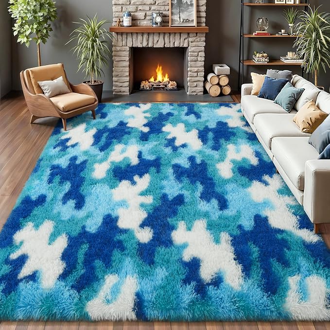 AROGAN Soft Fuzzy Kids Rugs for Girls Room Playroom 4x6 Feet, Fluffy Cute - Image 7