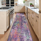 RELEANY Washable Area Rugs 2'x8' Non-Slip Modern Abstract Soft - Image 2