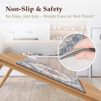 Boho Kitchen Mats for Floor 2 Piece Set Anti Fatigue Cushioned PVC Kitchen Rugs - Image 4