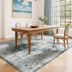 Lessymo Runner Rug 2 x 6, Machine Washable Entryway Rugs Boho Faux Wool Low - Image 7