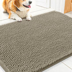 Smiry Dog Door Mat for Muddy Paws 30x20, Absorbent Dirt Trapper, Non-Slip by Smiry