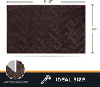 PURRUGS Dirt Trapping Door Mat 20" x 31.5", Non-Slip Machine Washable Entry Rug - Image 2