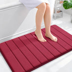 OLANLY Memory Foam Bath Mat 40x24, Super Soft Absorbent Bathroom Rugs, Quick Dry by OLANLY