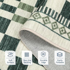 GarveeHome 2x6 Runner Rug for Bathroom Modern Abstract Checkered Carpet - Image 3
