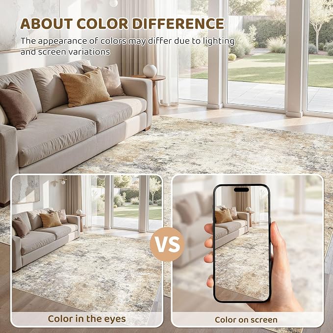 UERMEI 6x9 Washable Area Rug - Image 3