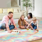 Ultra Soft Rug for Living Room, 5X8 Fluffy Shag Area Rug for Bedroom, Modern - Image 4