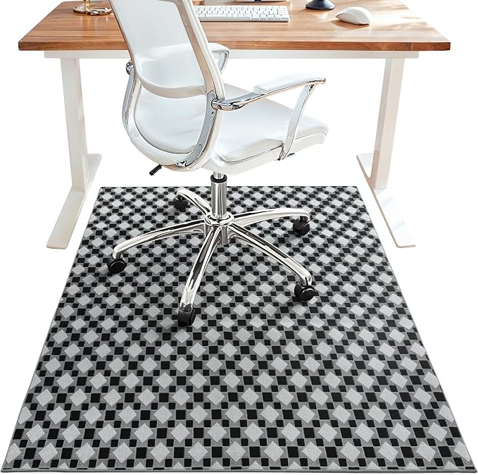48"x60" Office Chair Mat for Hardwood Tile Floor, Under Desk Carpet Protector by BESBLEE