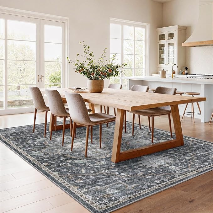 AMADA HOMEFURNISHING 5x7 Area Rugs, Washable Living Room Rug Low-Profile - Image 3