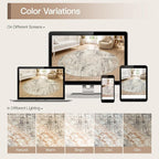 Lofus 4ft Area Rugs for Living Room, Soft Abstract Carpets for Bedroom Dining - Image 8