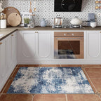 Entryway Rug 2x3 Blue Door Mat Indoor Entrance 24x36, Washable Small Throw Rugs - Image 2