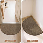 BEQHAUSE Dirt Trapper Door Mat 17" x 30" Half Circle Non-Slip Washable Doormats - Image 9