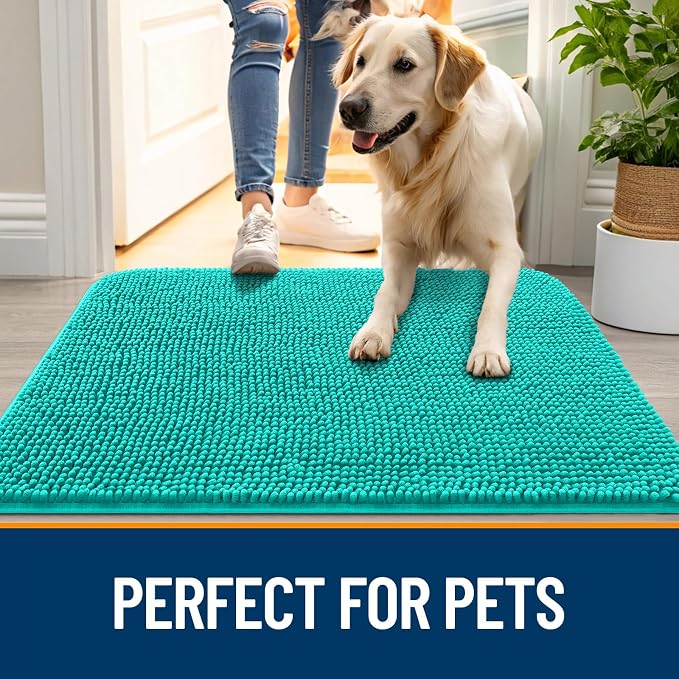 OLANLY Dog Door Mat for Muddy Paws 40x32, Absorbs Moisture and Dirt, Absorbent - Image 6