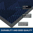 Smiry Front Door Mat Outside Entrance, Heavy Duty Sturdy Natural Rubber Doormat - Image 4