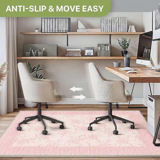 48"x60" Office Chair Mat for Hardwood Tile Floor, Under Desk Carpet Protector - Image 3