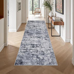 Washable Area Rug 3x10 Entryway Rug: Washable Modern Abstract Soft Thin Rug - Image 4