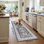HEBE Washable Kitchen Rugs Runner 24"x72", Non Slip Hallway Runner Rug - Image 2