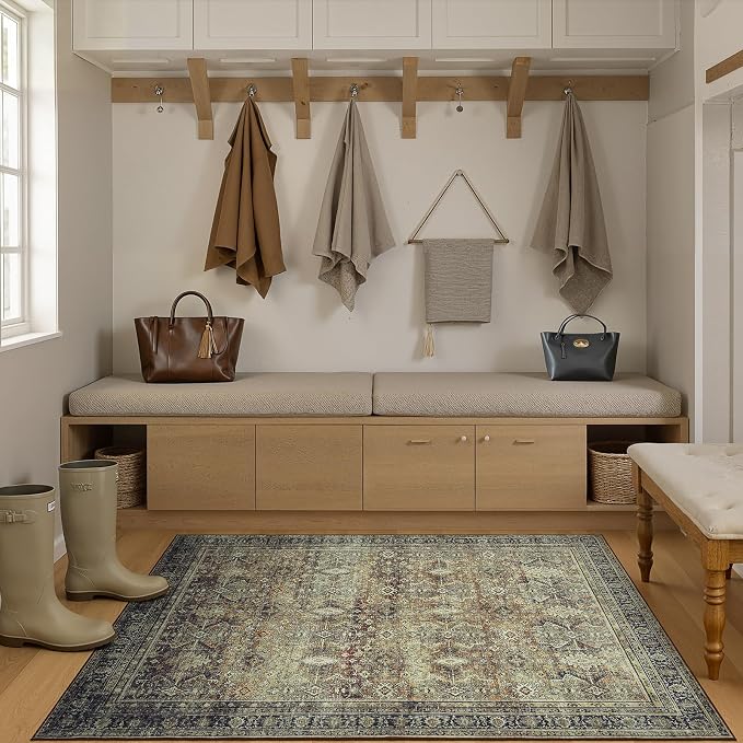 Lofus 4x6 Area Rug for Entryway, Washablee Soft Rugs for Bedroom, Living Room - Image 7