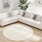 cotiled 5x5 Round Area Rugs Living Room Rug: Washable Boho Rugs - Image 8