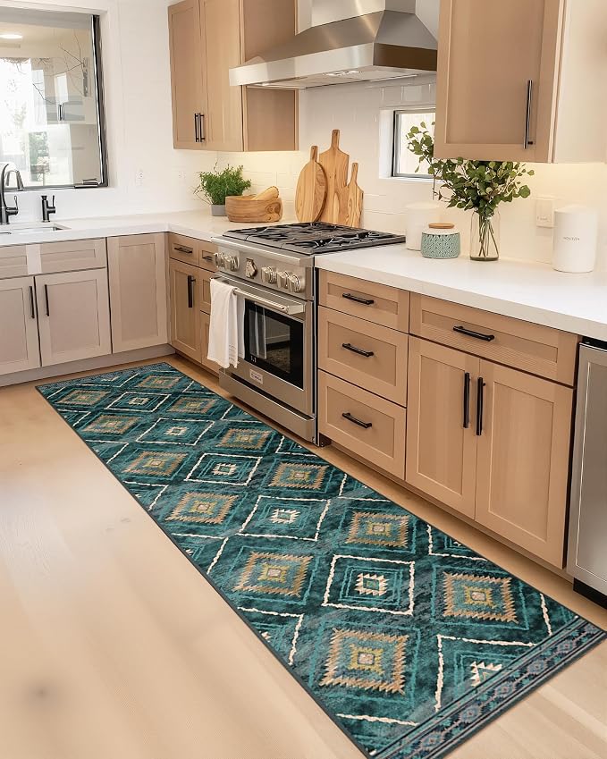 BESTSWEETIE Area Rug 2x6 Rug Machine Washable Non-Slip Low Pile Print Pattern - Image 8