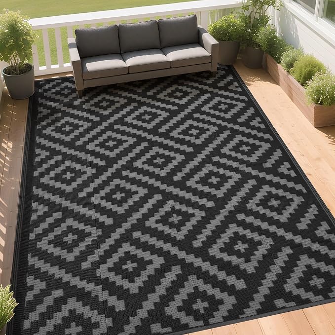 RURALITY Outdoor Rugs 9x12 Feet - Image 3
