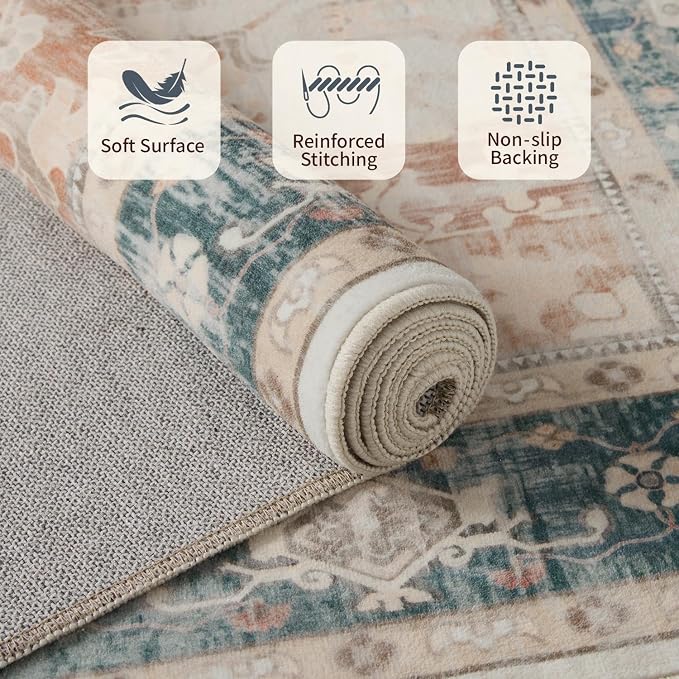 Rugxara 4X6 Rug, Washable Area Rugs - Image 5