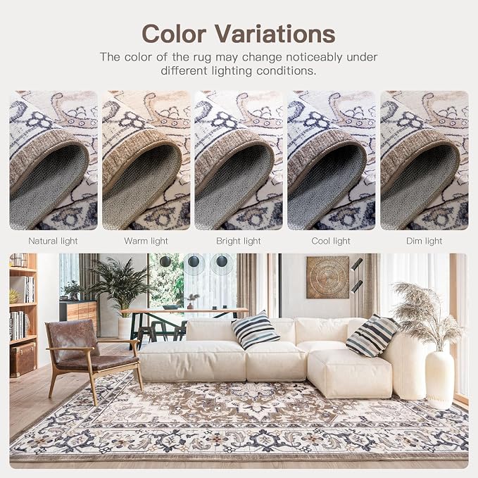 Lofus 5x7 Area Rugs for Living Room, Washable Area Rug, Rugs for Bedroom - Image 7