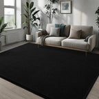 Pettop 5x7 ft Black Area Rugs for Bedroom Living Room, Washable Memory Foam - Image 3