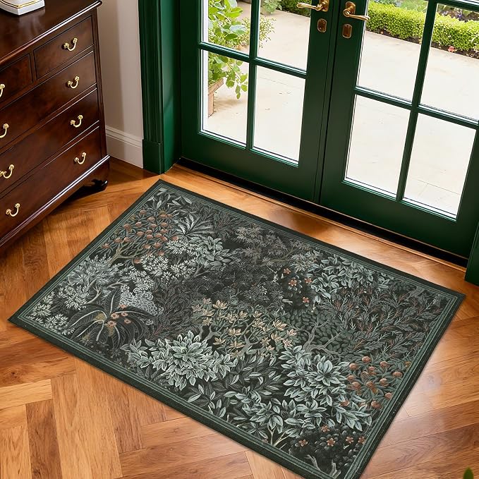 GarveeHome 2x3 Entryway Area Rug Non Slip Front Door Forest Rugs, Washable by GarveeHome