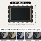 Easy Jute Black Front Door Mat, 2.6x4 Washable Entryway Rug Non Slip Small - Image 2
