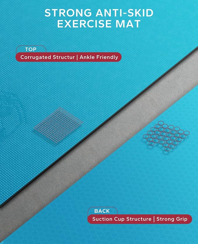 HAPBEAR Large Exercise Mat-7'x5'/6'x8'/6'x9'/6'x10'/6'x12'x8mm, Ultra Durable - Image 4