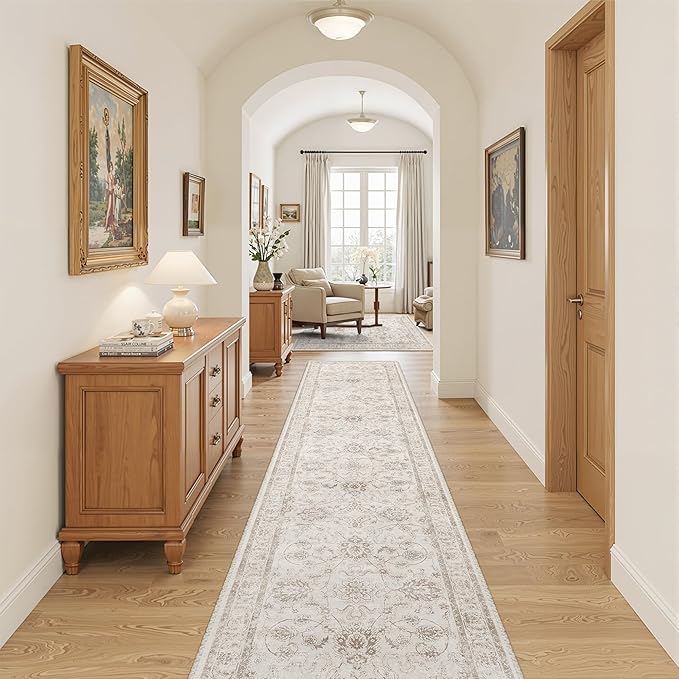Madane Runner Rug 2x12 for Hallway, Kitchen Non-Slip Runner Rug by Madane