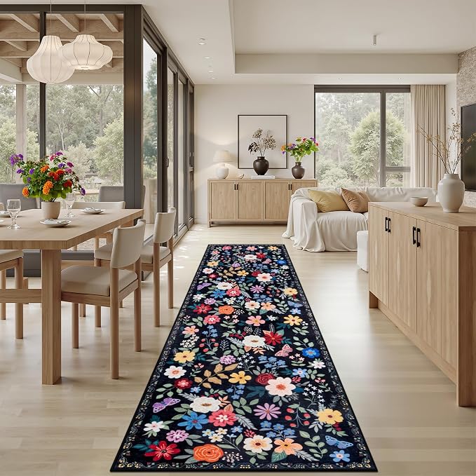 Runner Rug for Entryway: 3x10 Kitchen Rugs Non Slip Washable Ultra-Thin Soft - Image 4