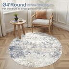 DMOYEST 4ft Round Area Rug Living Room Rugs - Image 3