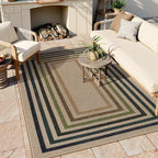Lahome Enfys Modern Geometric Easy Jute Rug, Washable 5x7 Indoor Outdoor Rugs - Image 2