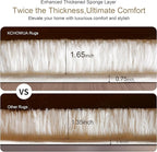 KICHOWUA Thick Area Rug 4x6 Cream White Fluffy Shag - Image 3