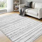 4x6 Area Rugs for Living Room Machine Washable Rug Distressed Indoor Carpet by Tchdio