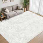 6x9 Area Rug for Living Room:Ultra Soft Fluffy Shag White Rugs, Large Fuzzy - Image 3