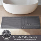 RESARE Waffle Bath Mat for Bathroom, Super Absorbent Bathroom Rugs Non Slip - Image 5
