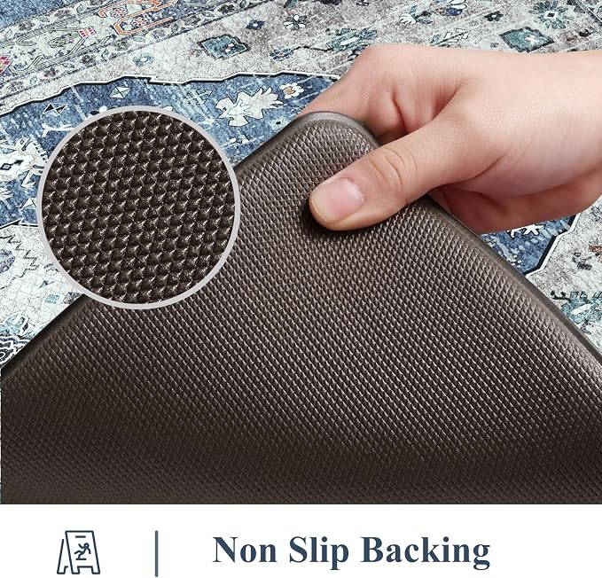 Collive Cushioned Anti-Fatigue Mats, Boho Non-Slip Waterproof Kitchen Floor Mat - Image 4