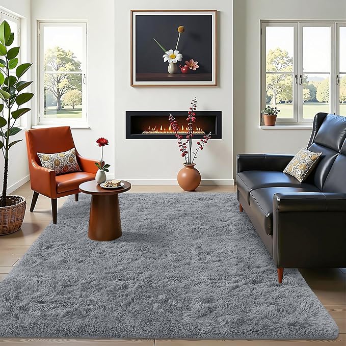 OLANLY Area Rugs for Living Room Bedroom, Machine Washable 4x5.9 ft Soft Fluffy - Image 7