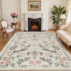 9x12 Area Rugs Washable Rug: Large Boho Living Room Rug Soft Non-Slip Low Pile by Yidanamy