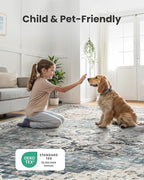 AMADA HOMEFURNISHING Round 4ft Area Rugs, Low-Profile Washable Rug - Image 4